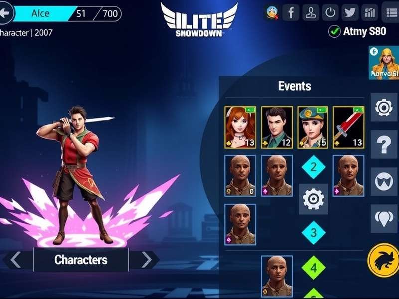 Anjuna Elite Showdown character selection screen